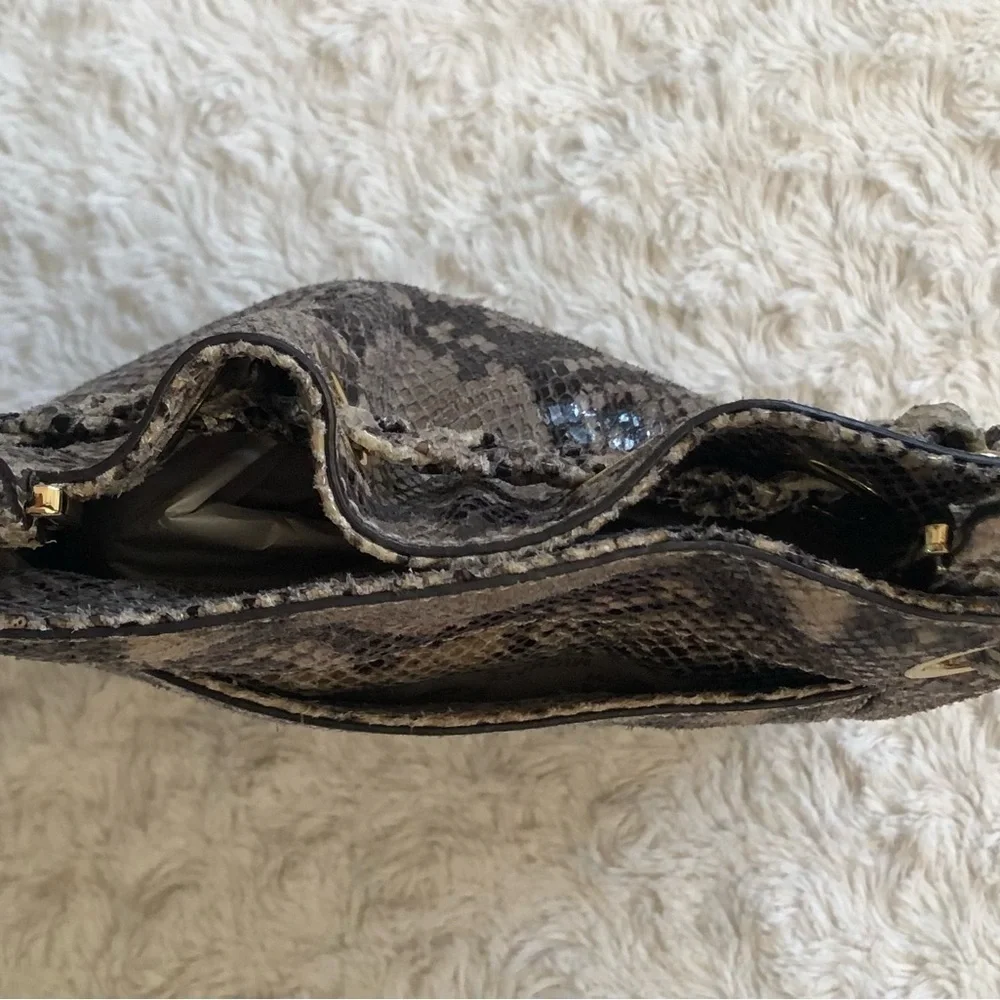 Michael Kors Snake Python Embossed Crossbody Bag Tassel Drawstring